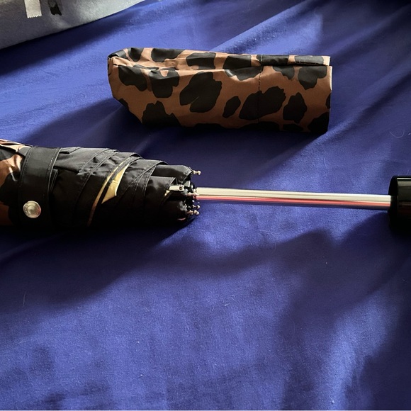Coach NWT Leopard print mini UV Umbrella. SV/Brown Black Multi CC947 π. πππ - Picture 4 of 6